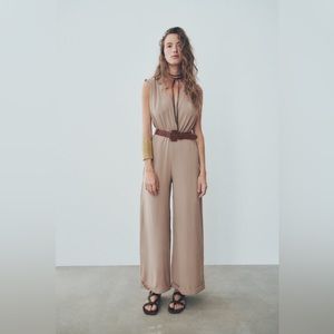 ZARA Wrap Jumpsuit with belt in